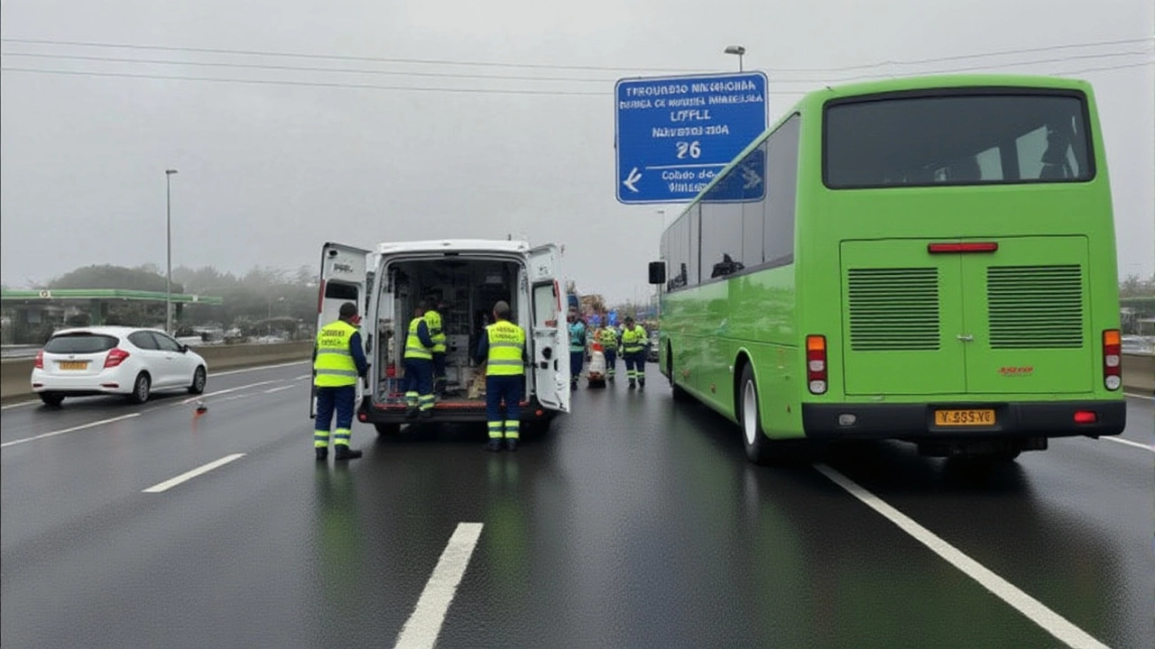 Colisión múltiple en la A-6 cerca de Collado Villalba deja 24 heridos, dos en estado crítico